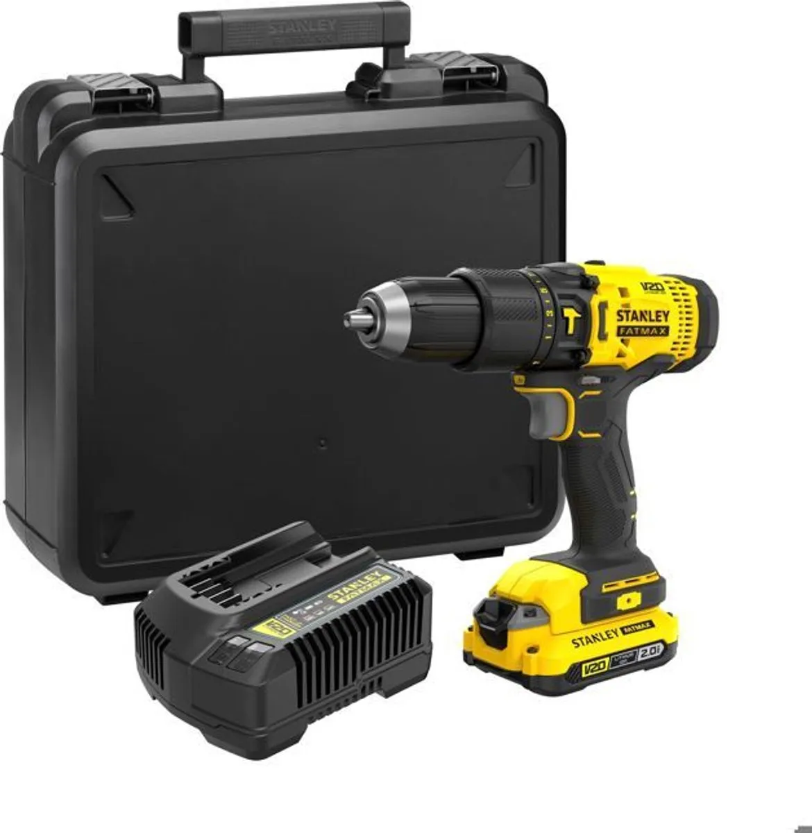 Stanley Gereedschap - 18V ACCU- Boor/Schroevendraaier, 2x accu 2,0 Ah Li-Ion, lader SFMCD711D22-QW