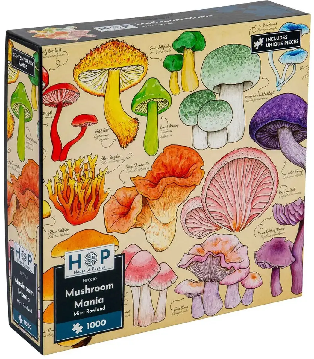 House of Puzzles Mushroom Mania Legpuzzel 1000 Stuks - Multicolor