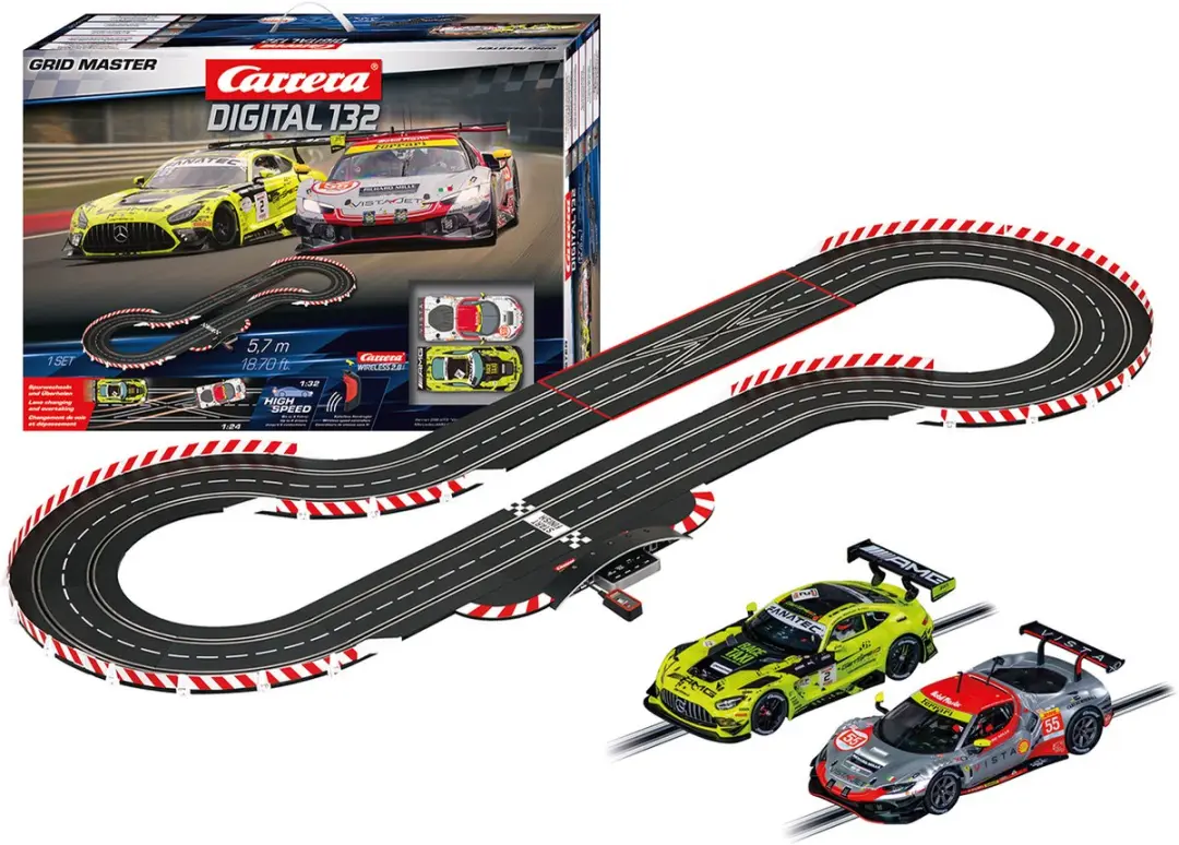 Carrera Racebaan DIGITAL 132 Ferrari 296 GT3 vs Mercedes-AMG GT3