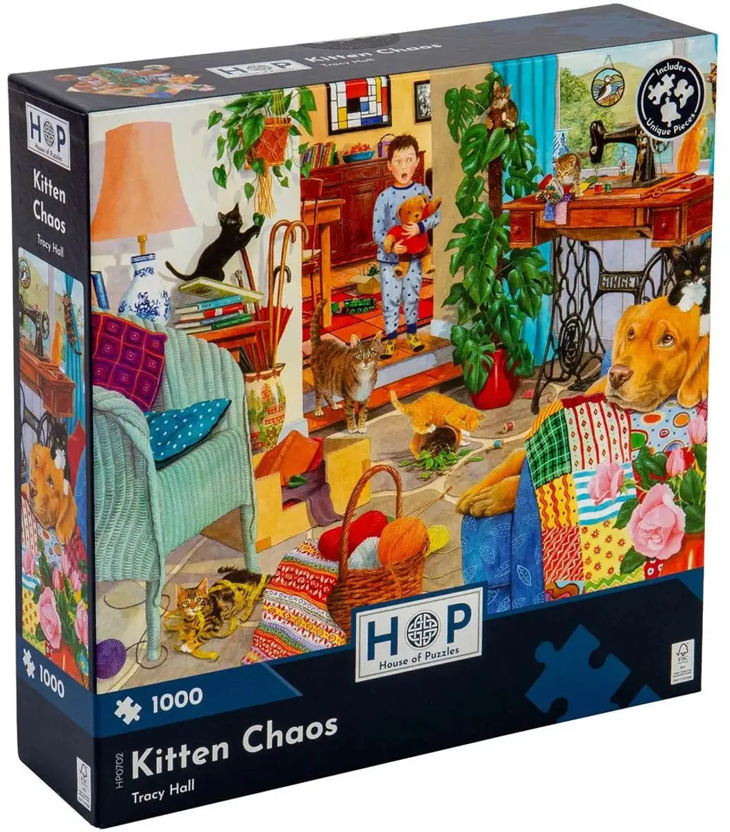 House of Puzzles Kitten Chaos Legpuzzel 1000 Stuks