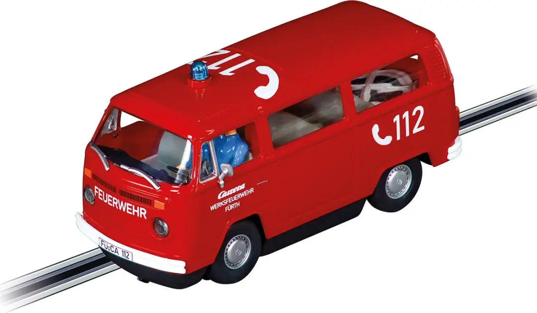 Carrera Digital 132 Volkswagen Bus T2b Brandweerwagen