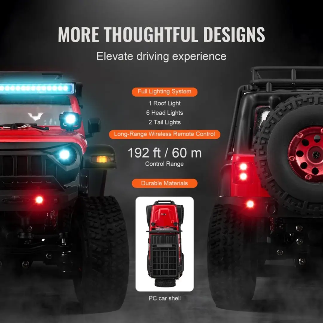 NIKKO RC 1:24 2428 Afstandsbedienbare Auto - 4WD Offroad Rood