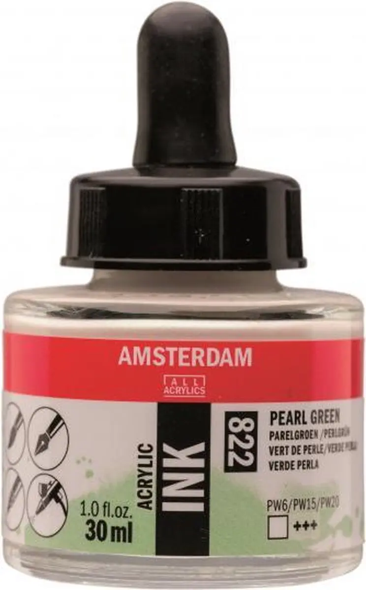 Amsterdam Acrylic Inkt 30ml Parelgroen