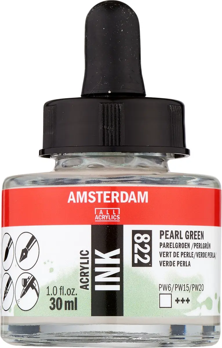 Amsterdam Acrylic Inkt 30ml Parelgroen