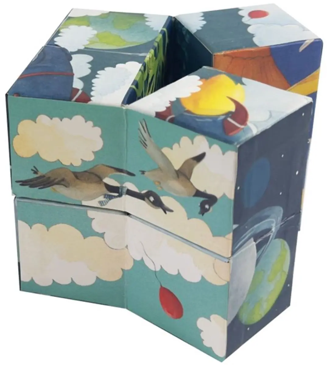 Egmont Toys kubus speelgoed Infinity cube karton hemel 9x9x9 cm.