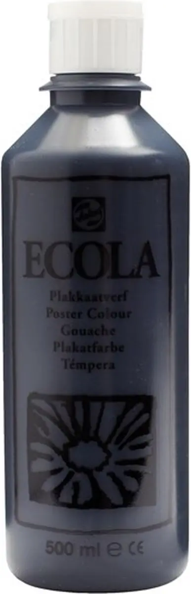 Talens Ecola Plakkaatverf 500ml - Zwart