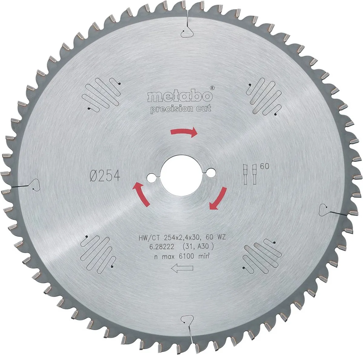 Metabo Cirkelzaagblad 210mm Hout