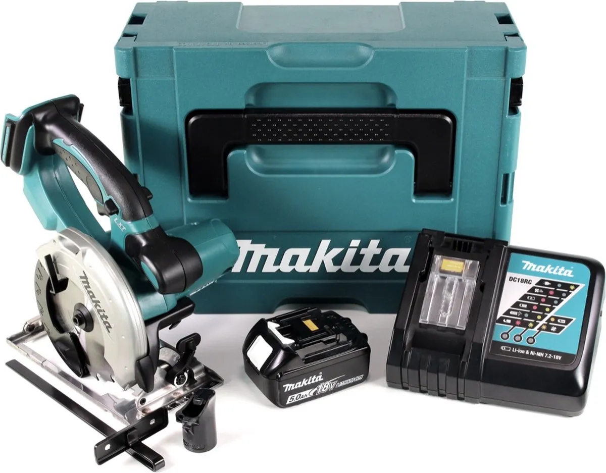 Makita DSS 501 RT1J Accucirkelzaag 18V - 136mm - 5.0Ah + Lader - afbeelding 3 van 5