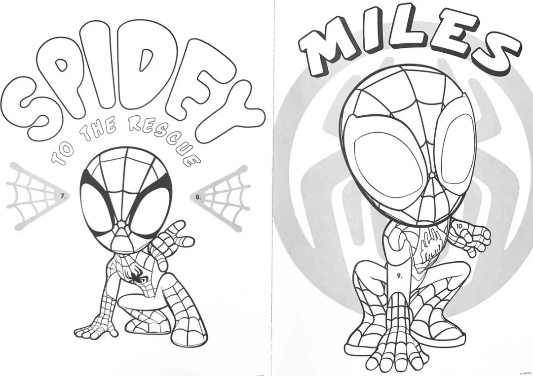 Marvel Spider-Man Kleurboek met Stickers - 30 Pagina's - Blauw/Rood
