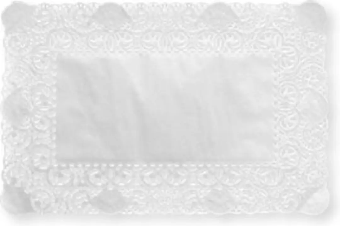 Duni Rechthoekige Taartranden Wit 20x30cm