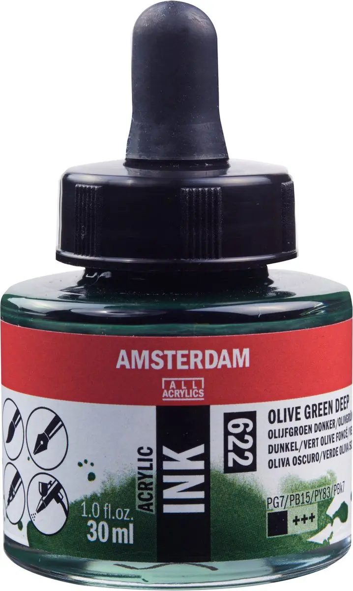 Amsterdam Acrylic Inkt 30ml Olijfgroen Donker 622