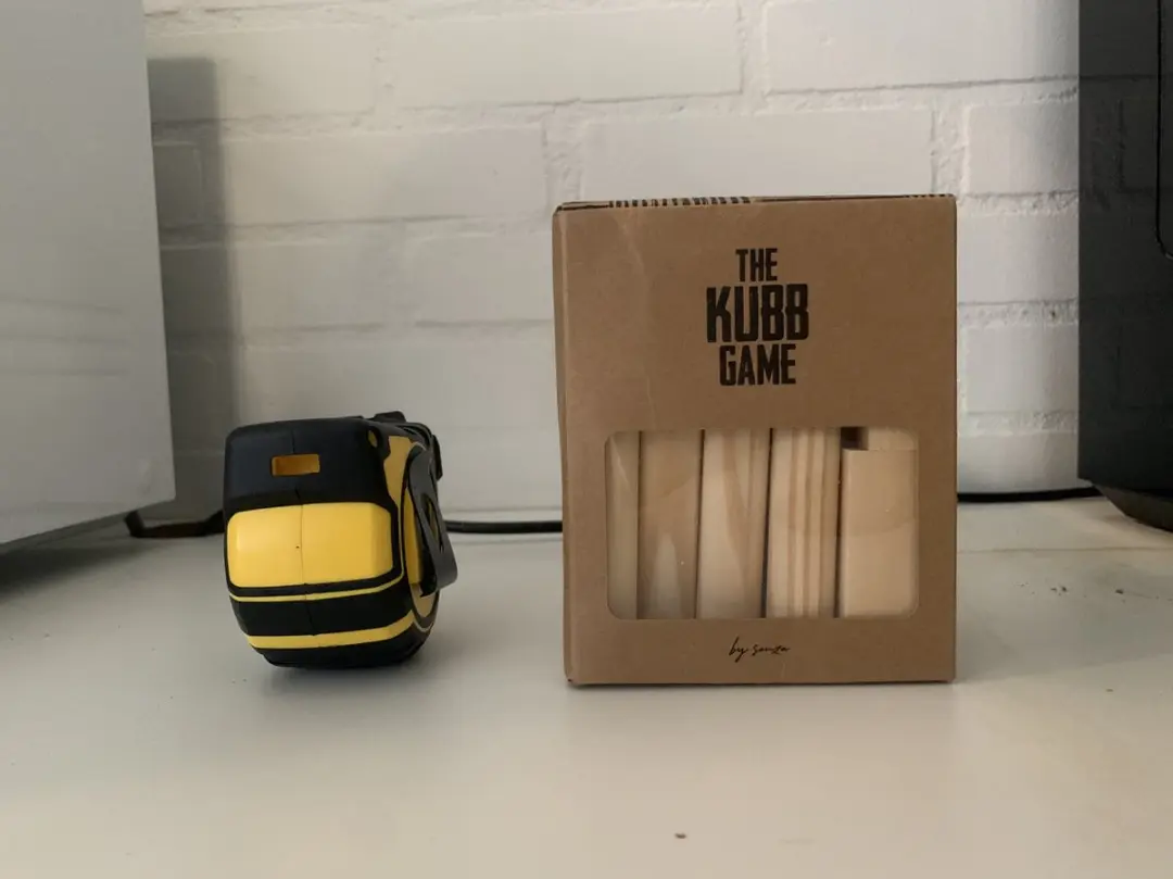 Senza Kubb Spel Mini - Houten Kegels - Reiseditie - Bruin/Zwart