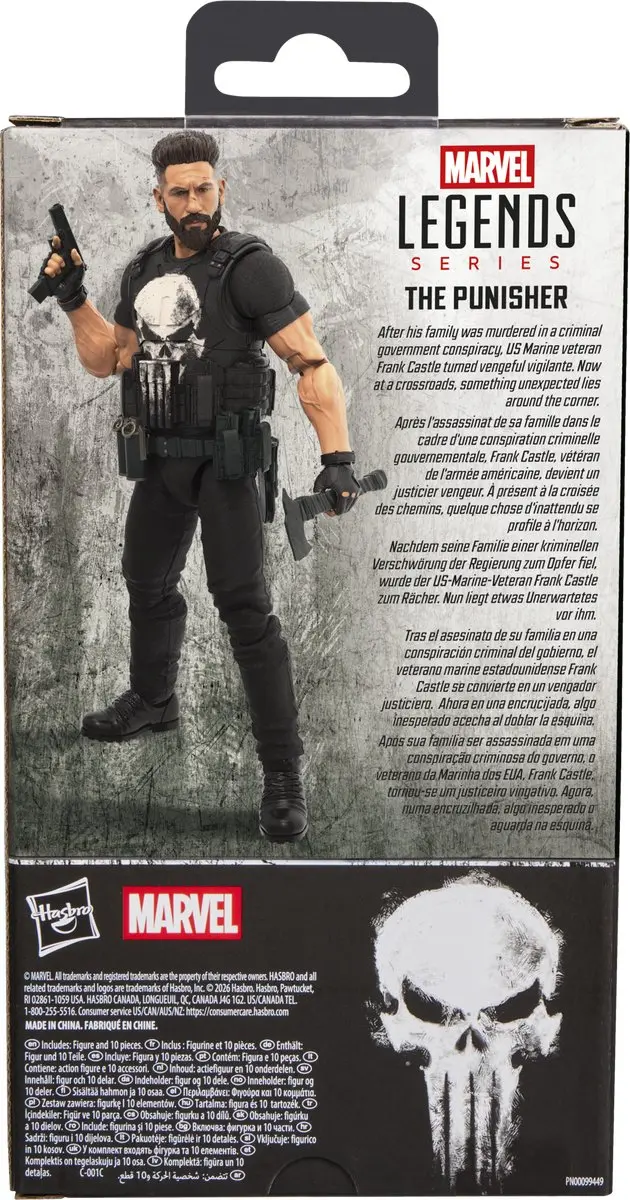 Marvel Legends Series Punisher G34885L0 Actiefiguur - 15cm - Zwart