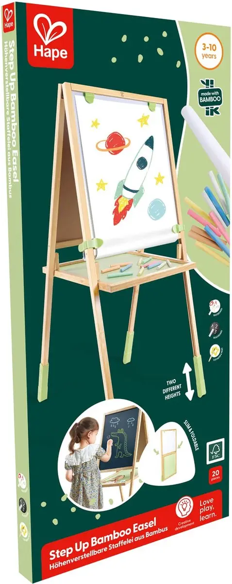 Hape Bamboe Schildersezel 3-in-1 - Groen
