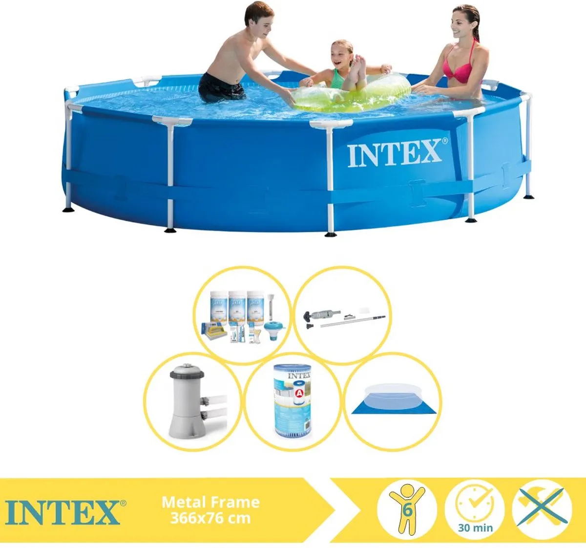 Intex Metal Frame Zwembad 366x76cm