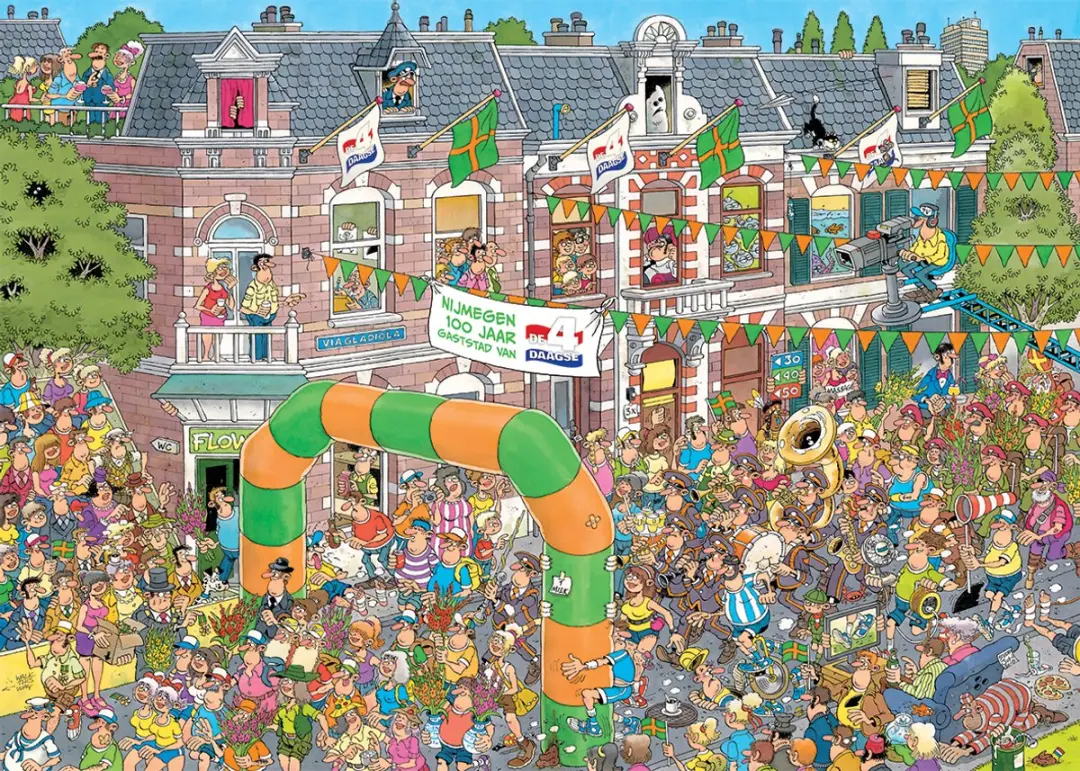 Jan van Haasteren Nijmegen Vierdaagse Special Legpuzzel 1000 Stuks - Meerkleurig