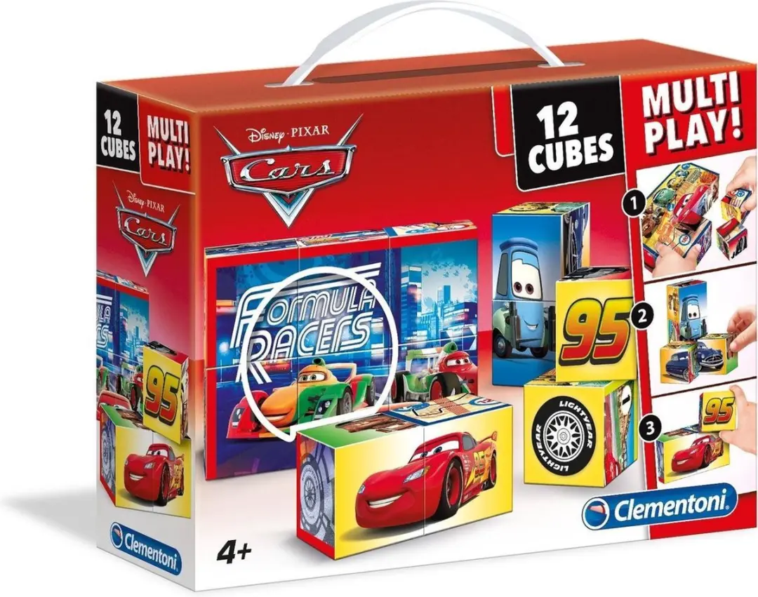 Clementoni Blokken 12 Multi Play Cars - Meerkleurig