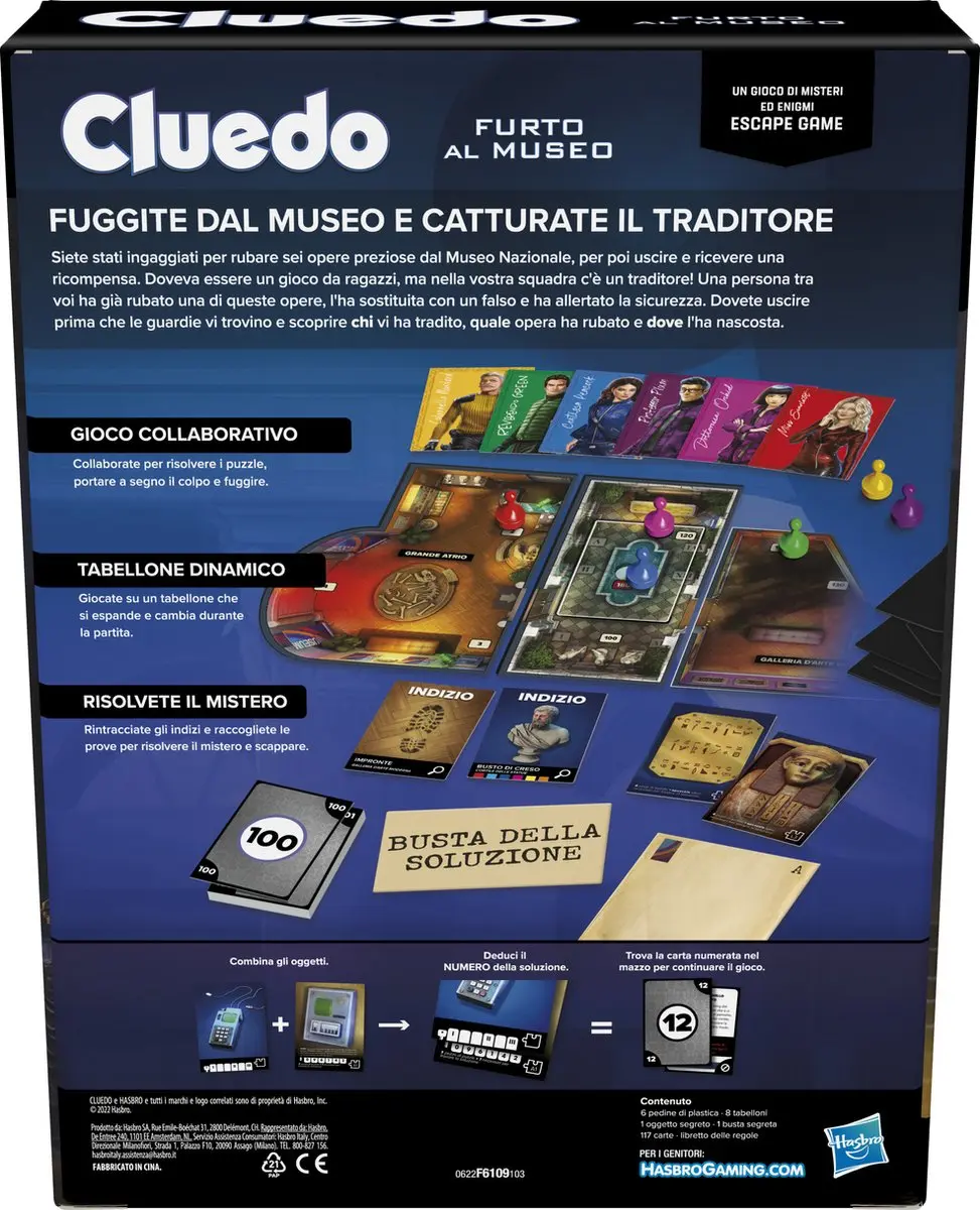 Hasbro Gaming Cluedo Museumroof Bordspel - 1-6 Spelers