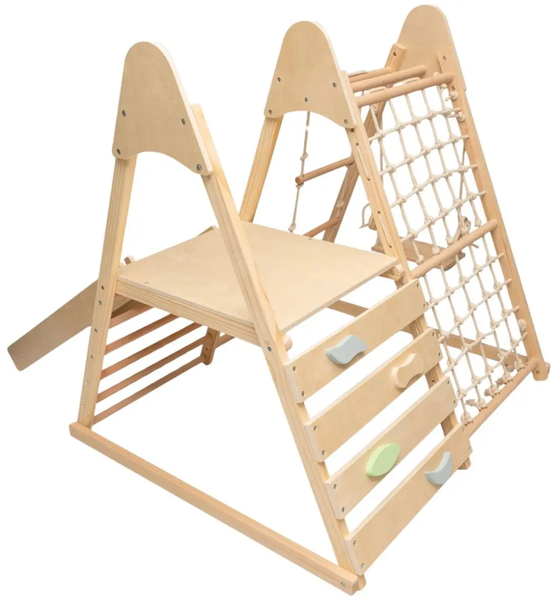 Moni Toys Little Gym 4-in-1 Houten Speeltoel - Naturel