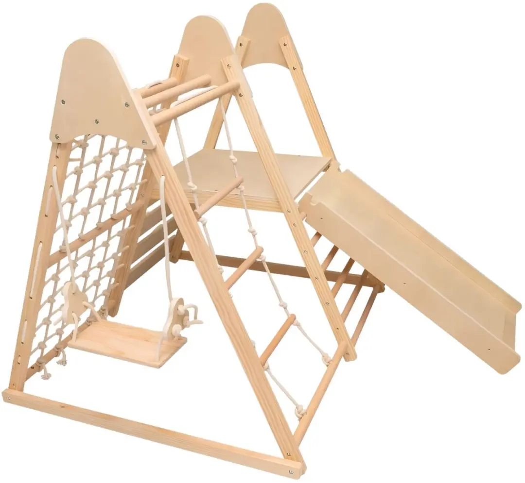 Moni Toys Little Gym 4-in-1 Houten Speeltoel - Naturel
