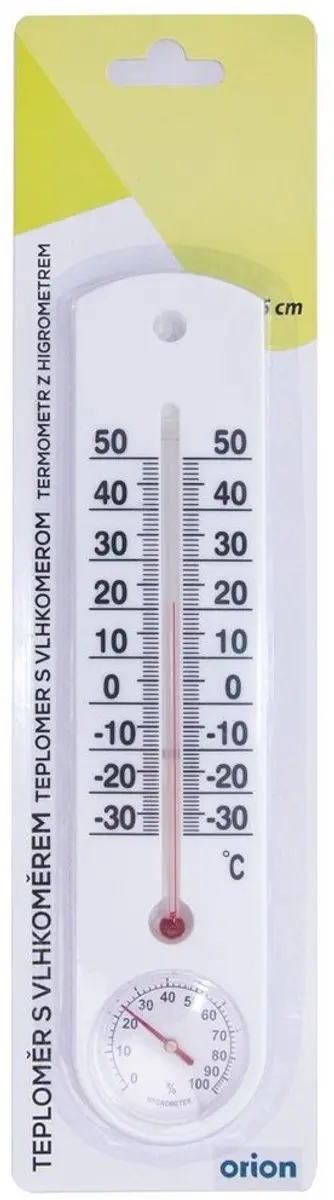 Orion Thermometer met Hygrometer 25cm - Wit