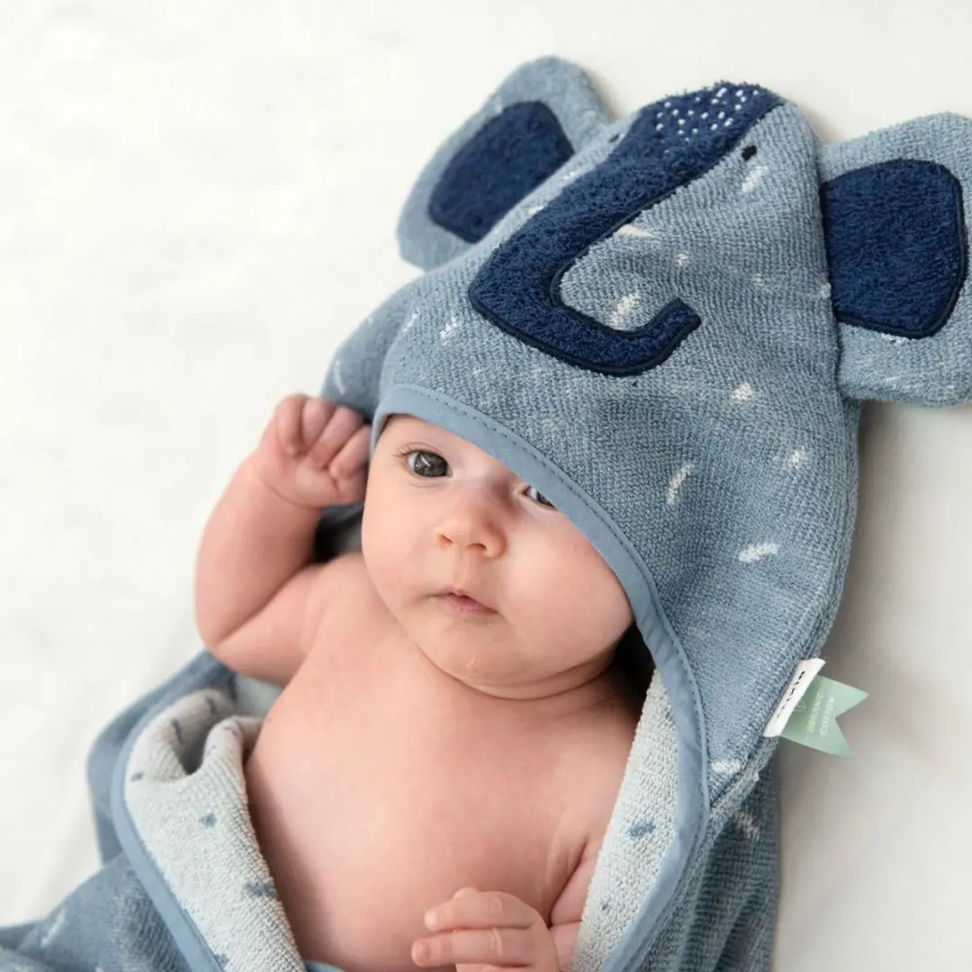 Trixie Badcape Mrs. Elephant 75x75cm - Blauw