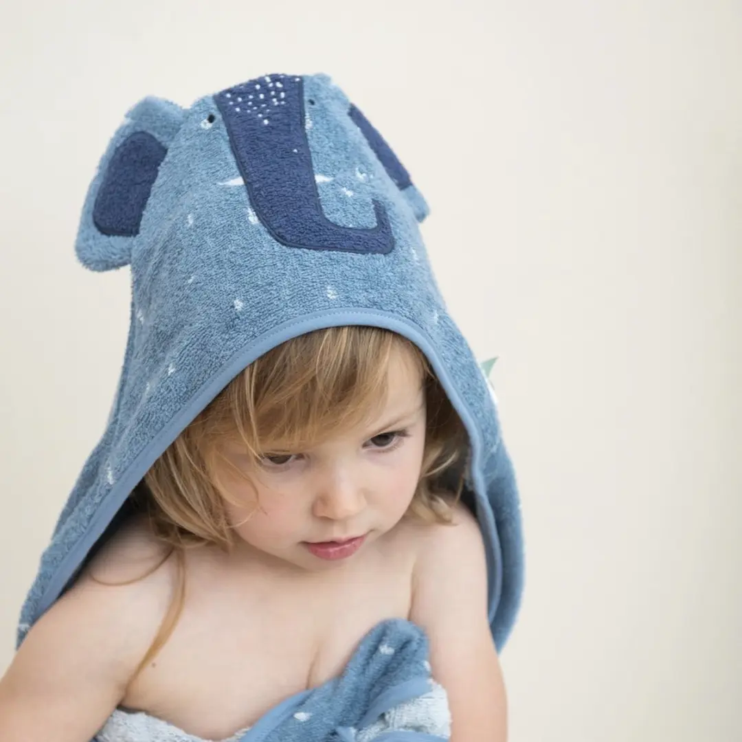 Trixie Badcape Mrs. Elephant 75x75cm - Blauw
