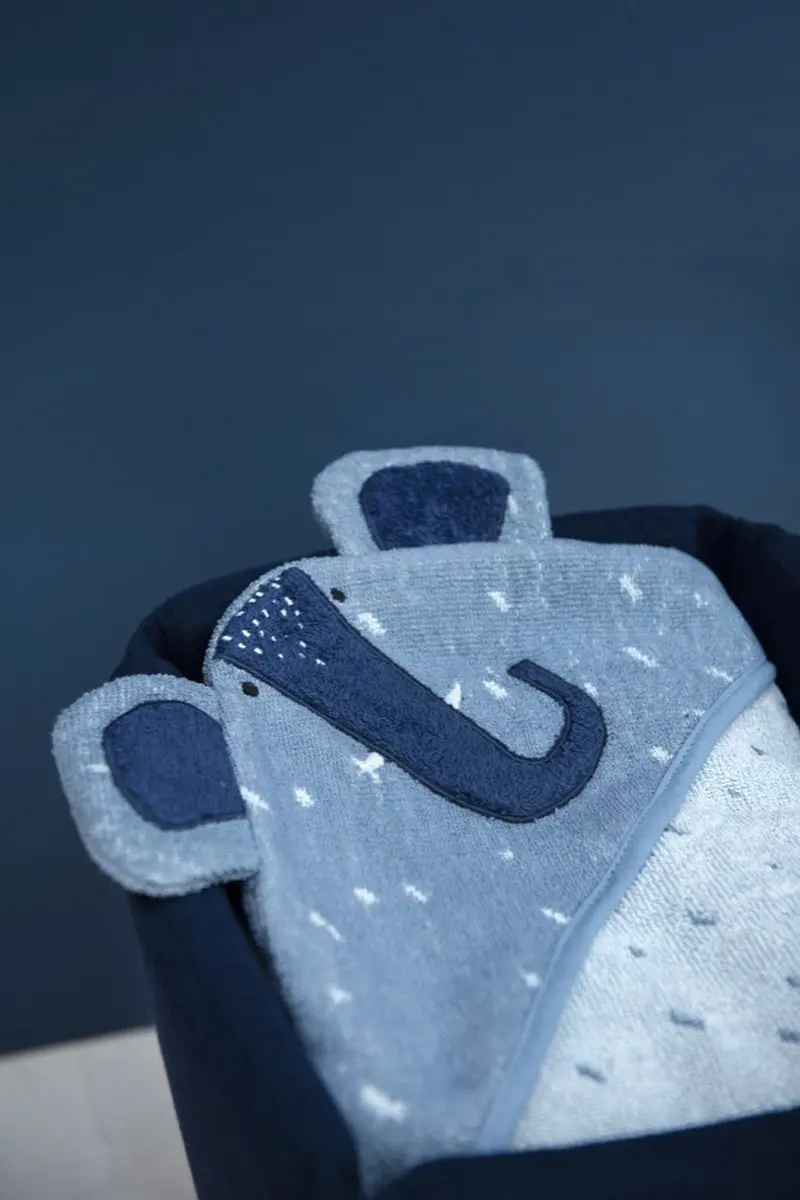 Trixie Badcape Mrs. Elephant 75x75cm - Blauw