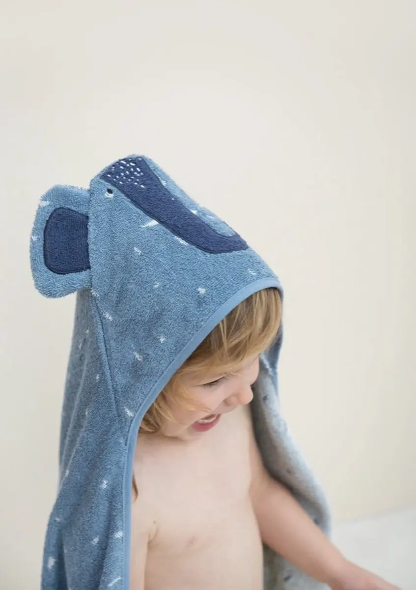 Trixie Badcape Mrs. Elephant 75x75cm - Blauw