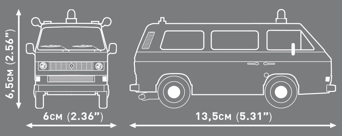 Cobi VW T3 Polizei 144 Stukken - Groen/Wit - afbeelding 6 van 6