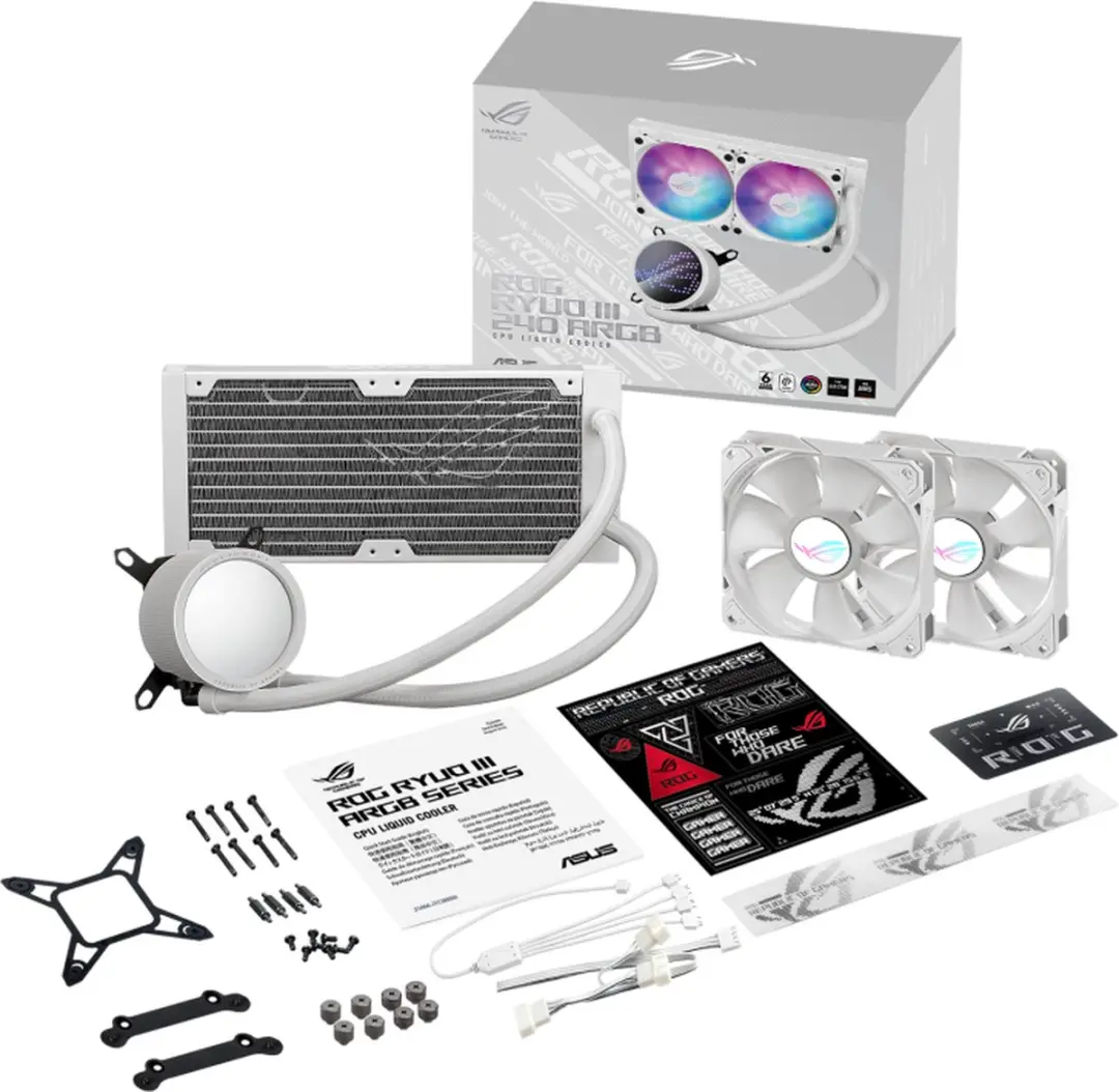 ASUS ROG Ryuo III 240 ARGB 90RC00J2-M0UAY0 - Koeler - 2x 12cm wit
