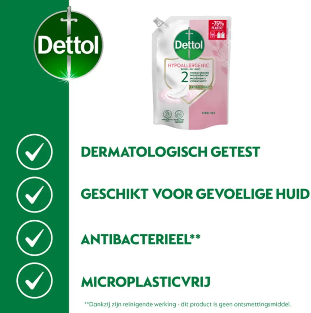 Dettol Refill Handzeep Sensitive 500ml - 3 Stuks