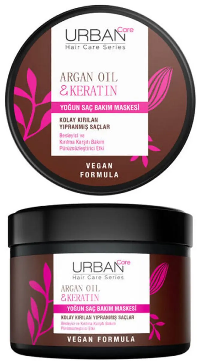 Urban Care Argan Oil & Keratin Haarmasker 230ml - Roze/Bruin