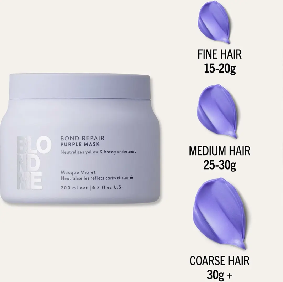 Schwarzkopf BLONDME Purple Mask 500ml - Blond/Zwart/Bruin/Rood