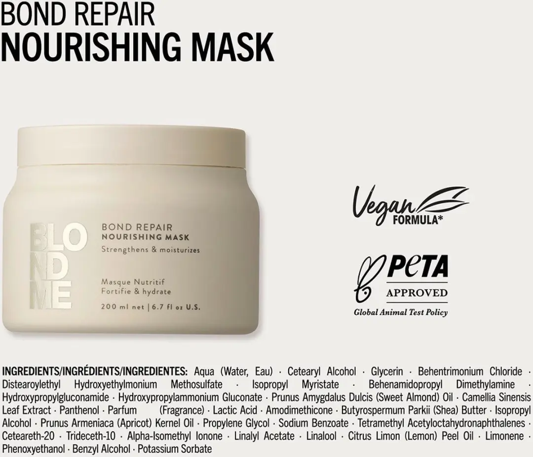 Schwarzkopf BLONDME Bond Repair Nourishing Mask 200ml - afbeelding 6 van 6