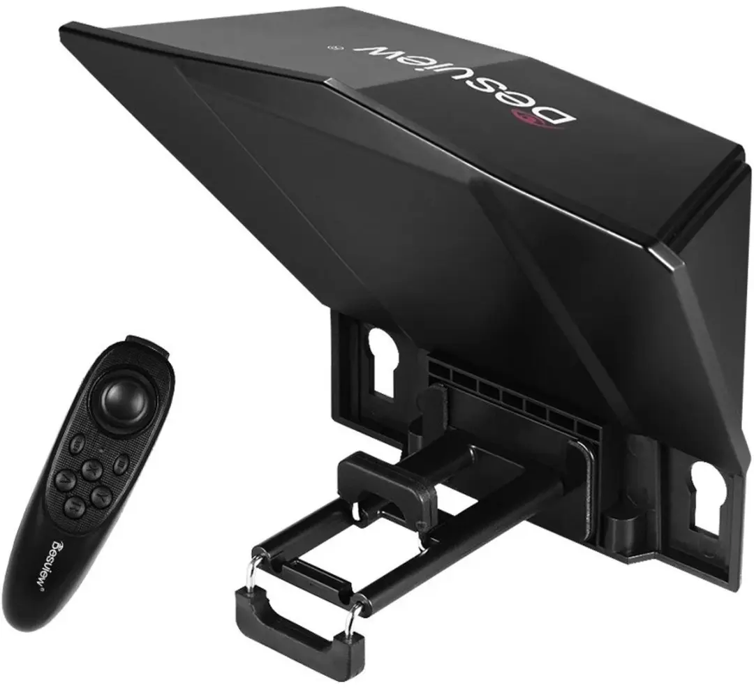 DESVIEW T2 Teleprompter - Smartphonehouder - Zwart