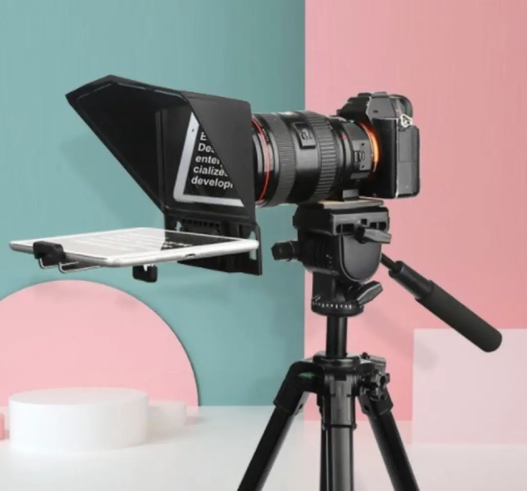 DESVIEW T2 Teleprompter - Smartphonehouder - Zwart