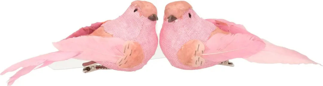 Cosy&Trendy Roze Kunststof Vogelclip 12cm