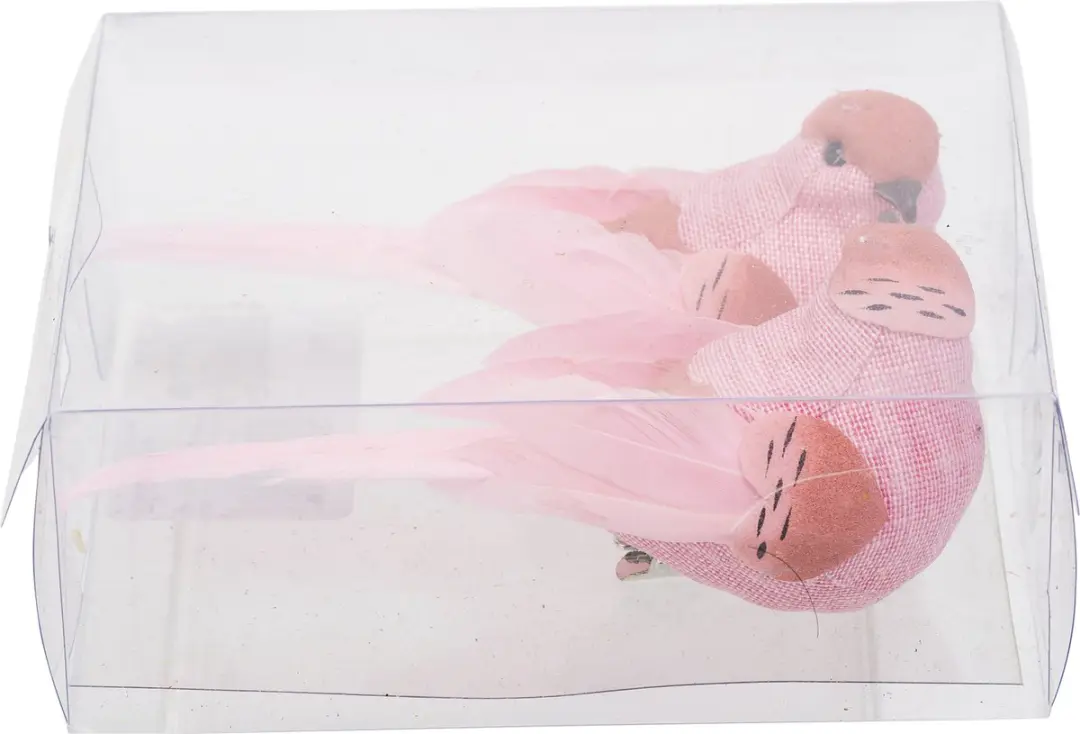 Cosy&Trendy Roze Kunststof Vogelclip 12cm - 2 Stuks