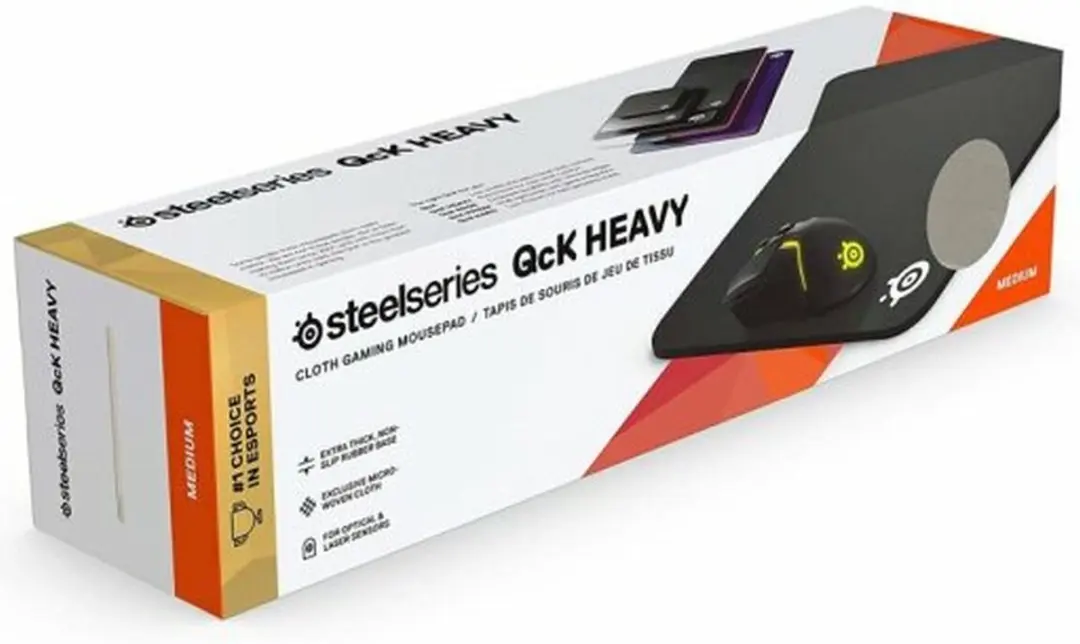 SteelSeries QcK Heavy Gaming Muismat Medium 32x27cm - 6mm - Zwart