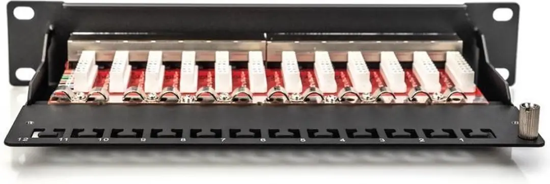 Digitus DN-91612S-EA Netwerkpatchpaneel 12 Poorten CAT6A - 1HE