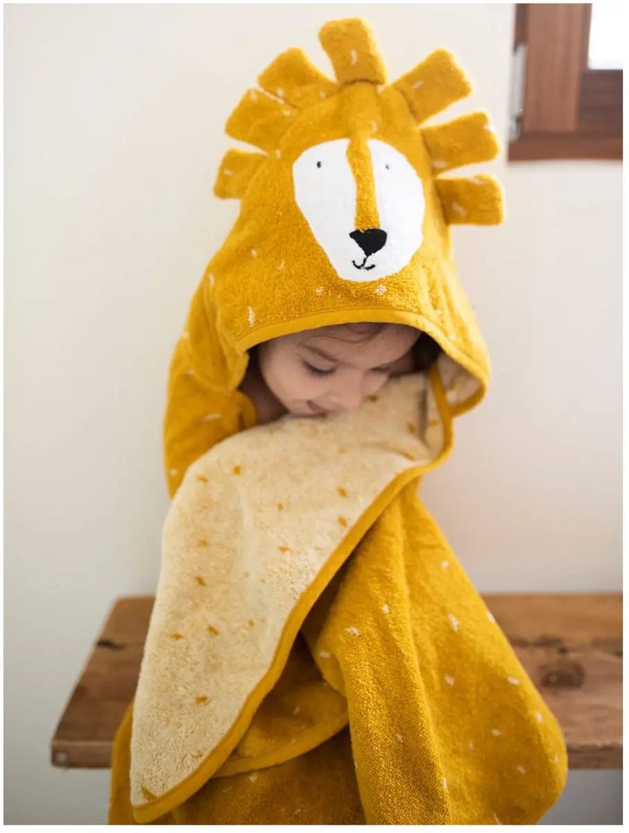 Trixie Badcape Mr. Lion 75x75cm - Biologisch Katoen