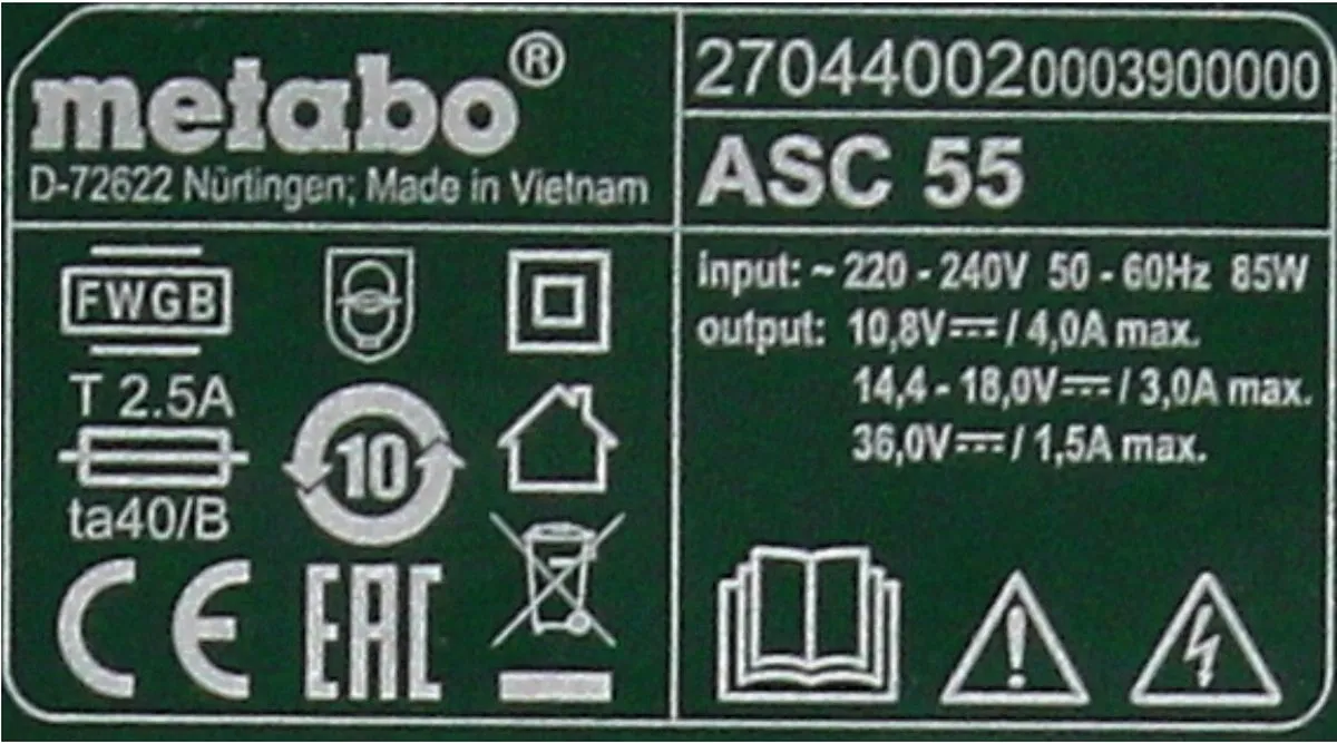 Metabo 685132000 Set - 3x 18V LiHD 4.0Ah Accu + Oplader