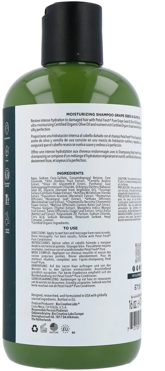 Petal Fresh Druivenpit & Olijfolie Shampoo 475ml
