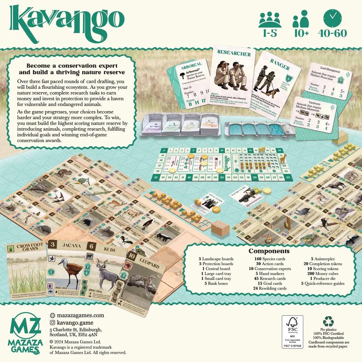 Asmodee Kavango Bordspel - 5 Spelers - Engelstalig