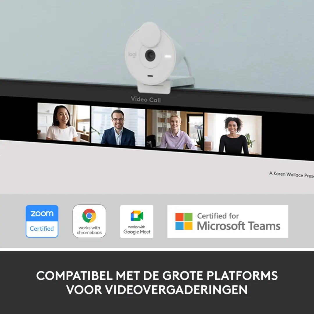 Logitech Brio 300 Webcam 1080p USB-C - Wit
