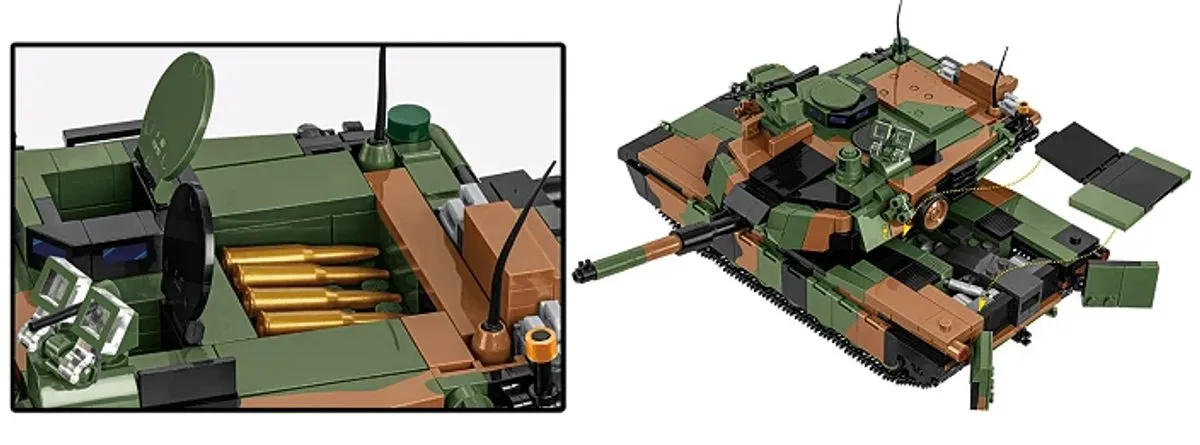 Cobi M1A2 Abrams Sepv3 - 1069 Stukken - 1 Minifiguur - afbeelding 6 van 6