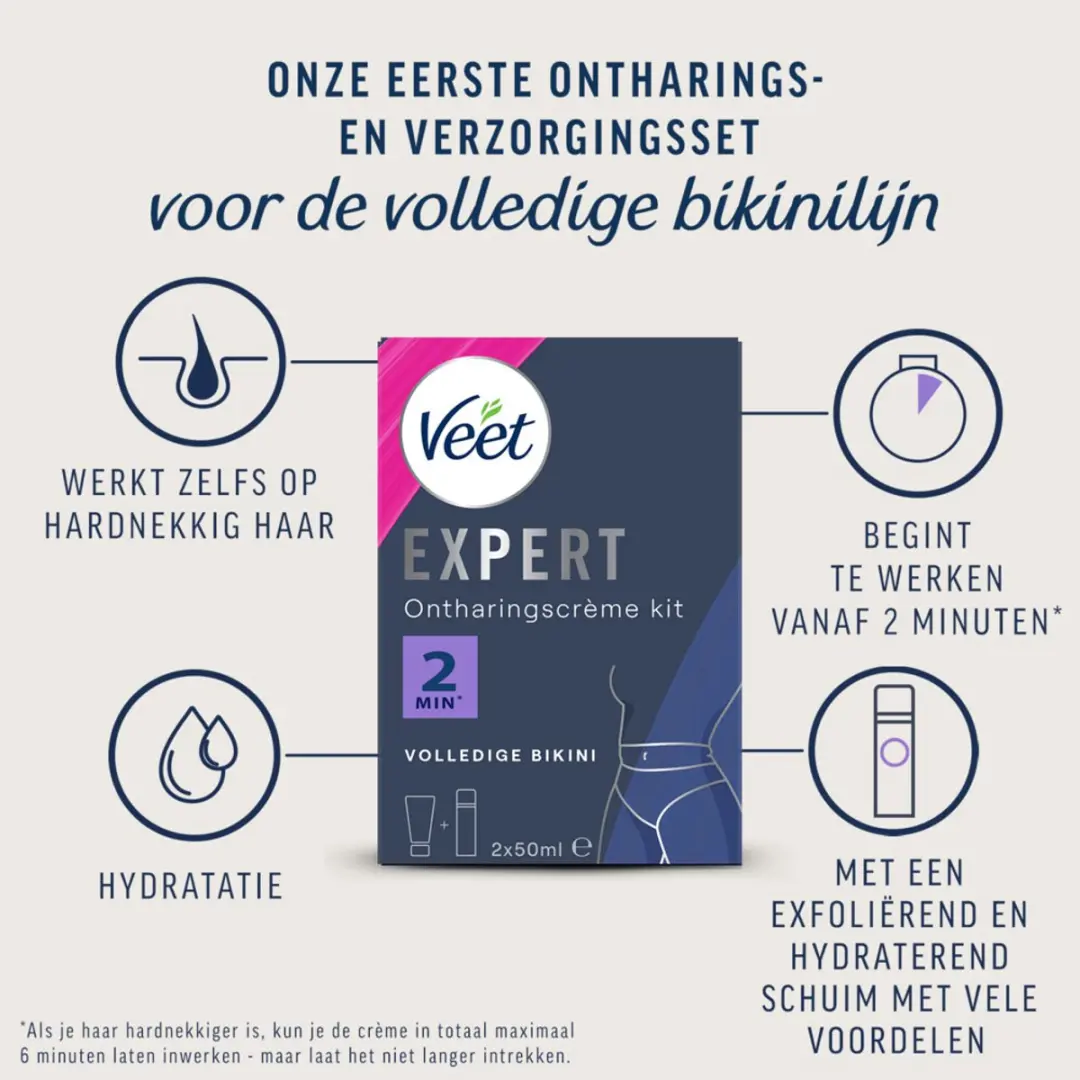 Veet Expert Ontharingscrème Bikini Kit - 3x100ml