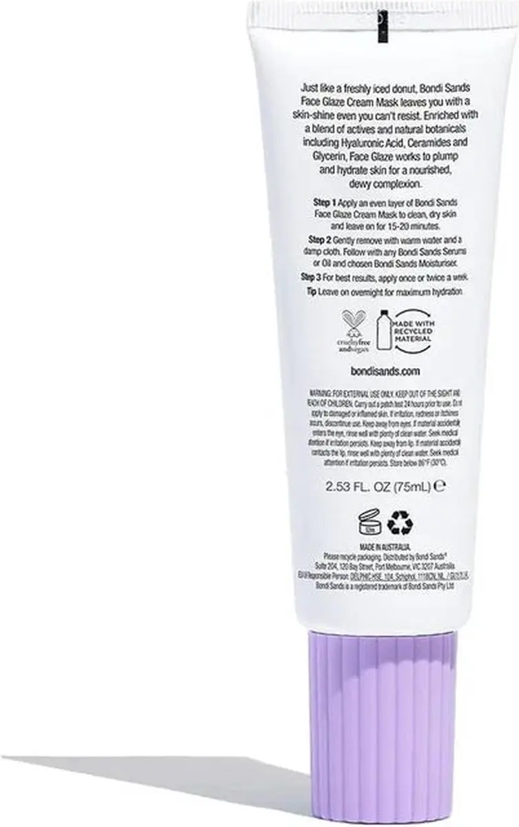 Bondi Sands Face Glaze Cream Mask 75ml - Wit - afbeelding 6 van 6