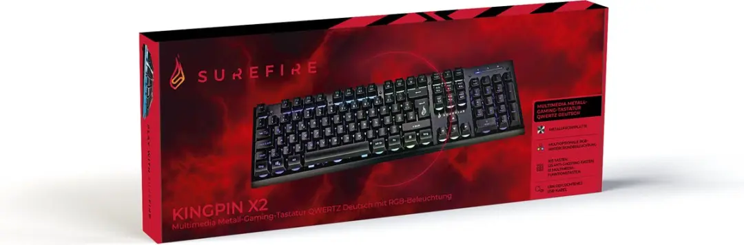 Verbatim KingPin X2 48706 Gaming Toetsenbord - QWERTZ Duits - Zwart